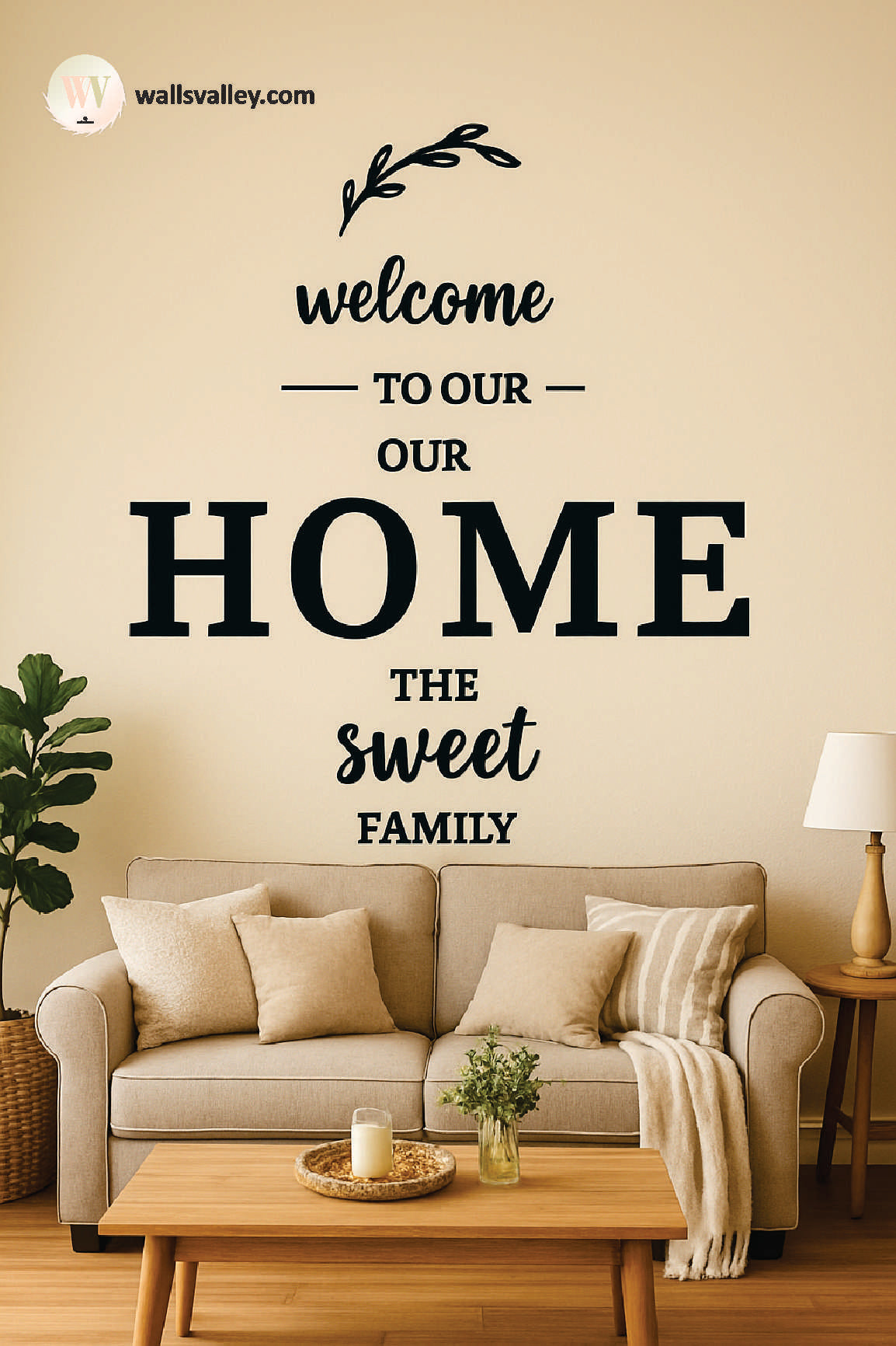 "Beautiful Wall Tree+Welcome Home Set"