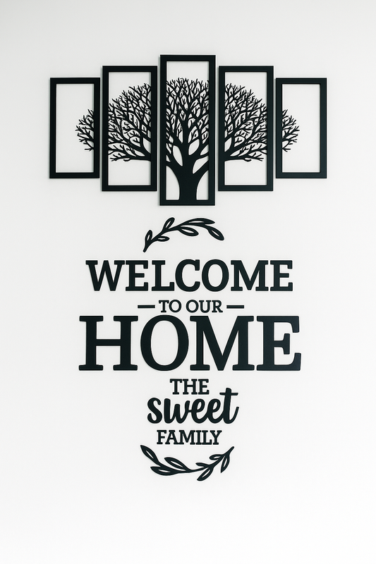 "Beautiful Wall Tree+Welcome Home Set"