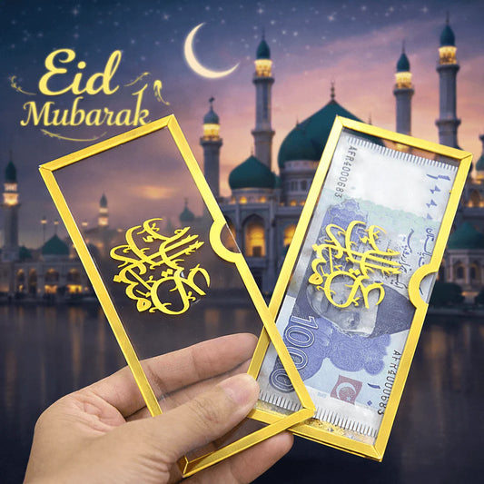 "Acrylic Eidi Envelopes – Eid Mubarak Gift Envelopes"